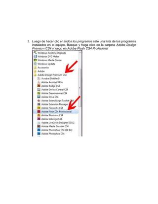 Tutorial de adobe flash cs4 | DOCX