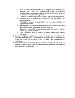 Tutorial de adobe flash cs4 | DOCX