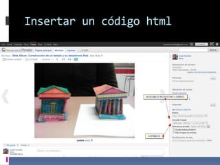 Insertar un código html