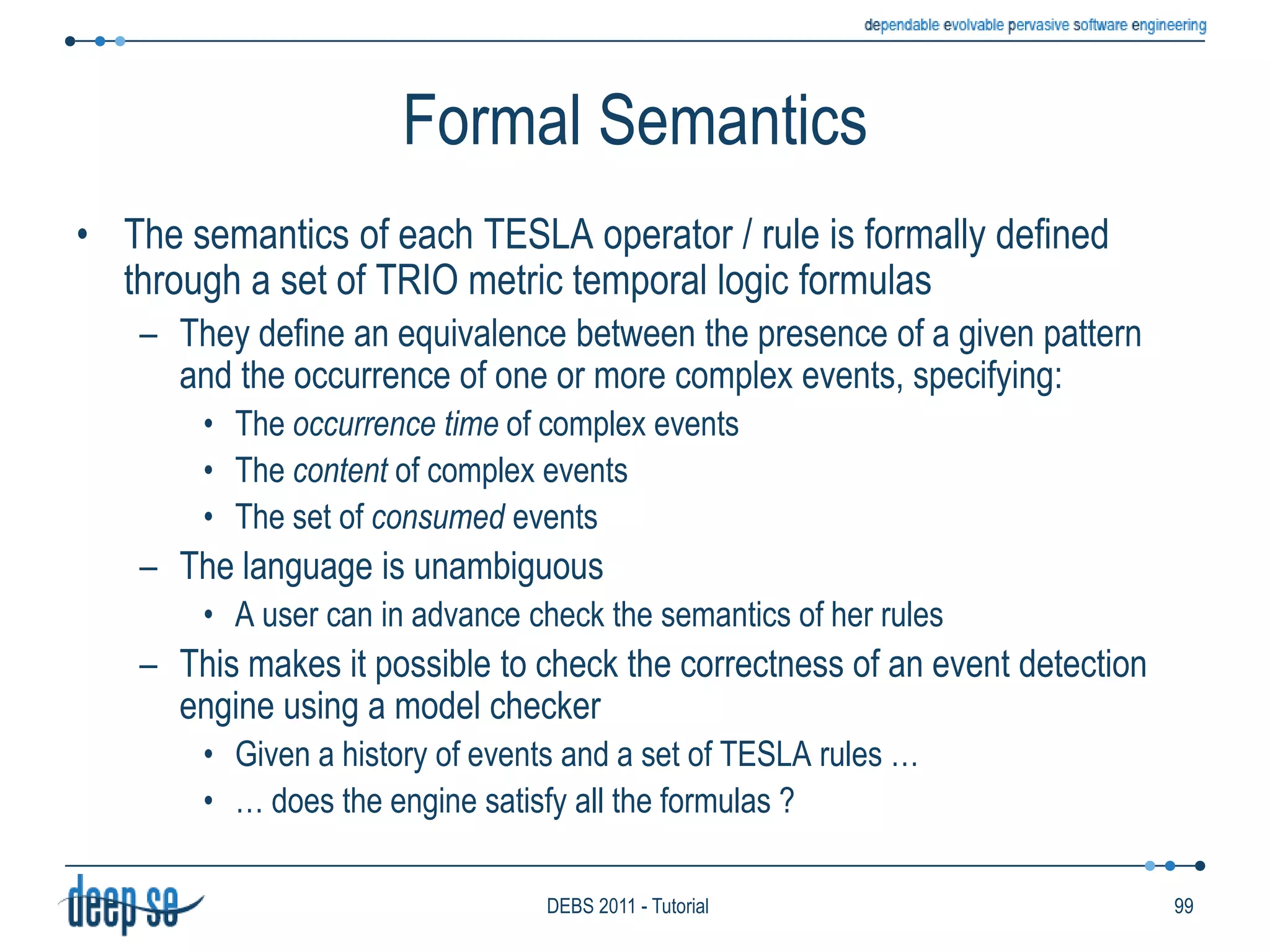 Detecting RulesSupport for Uncertainty59DEBS 2011 - Tutorial