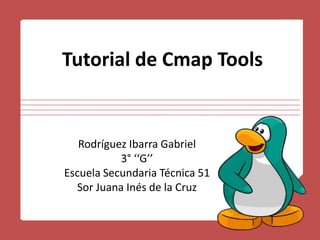 Tutorial de Cmap Tools


   Rodríguez Ibarra Gabriel
           3° ‘‘G’’
Escuela Secundaria Técnica 51
  Sor Juana Inés de la Cruz
 
