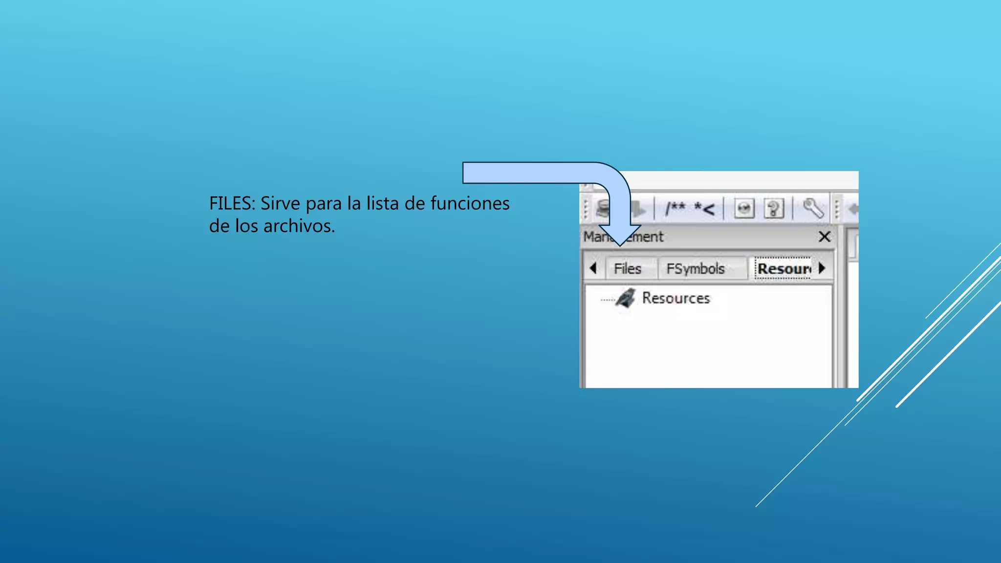 FILES: Sirve para la lista de funciones
de los archivos.
 