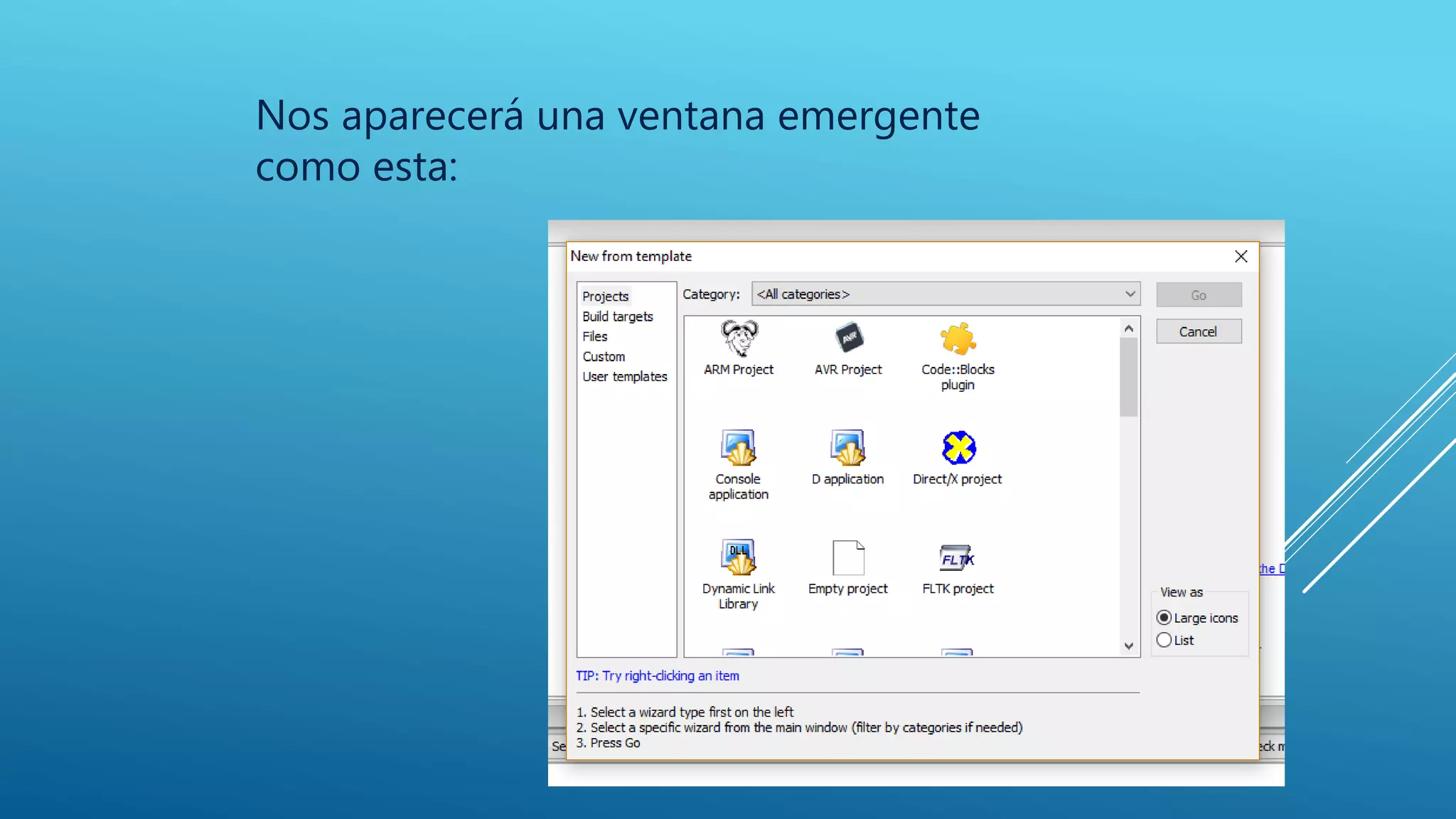 Nos aparecerá una ventana emergente
como esta:
 