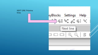 NEXT LINE: Próxima
línea.
 
