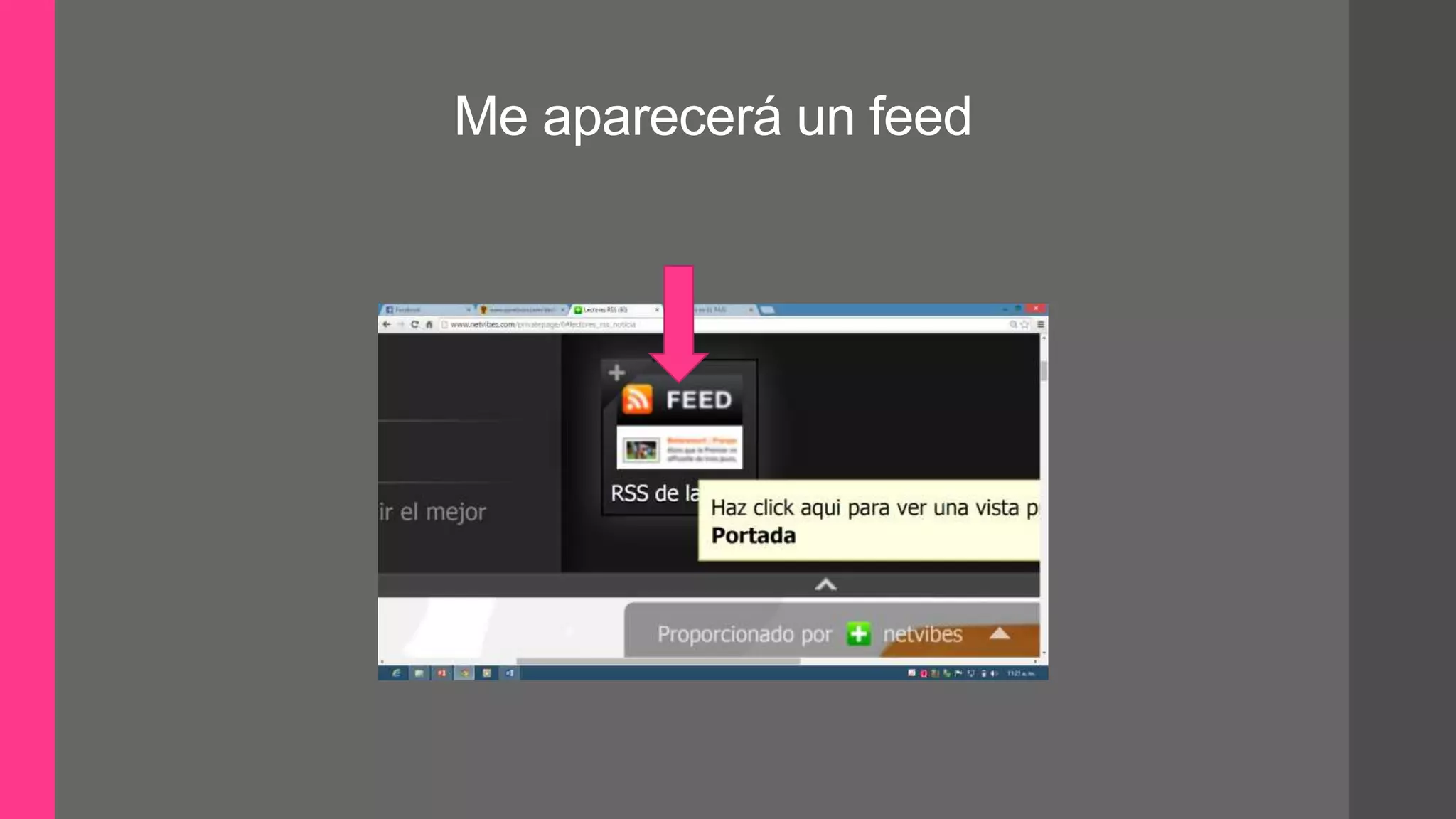Me aparecerá un feed