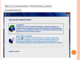 SELECCIONAMOS PERSONALIZADA
(AVANZADA).
 