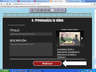 Le ponemos título y
descripción. Escogemos la
miniatura y le damos a
"Publicar".
 