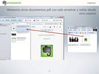 37
Almacena otros documentos pdf con solo arrastrar y soltar desde
otra carpeta
Capturar
 