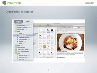 42
Organízalas en libretas
Organizar
 