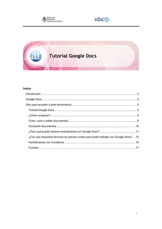 Tutorial de Google Docs | PDF