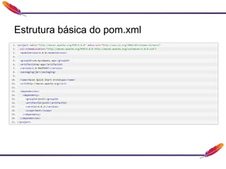 Estrutura básica do pom.xml
 