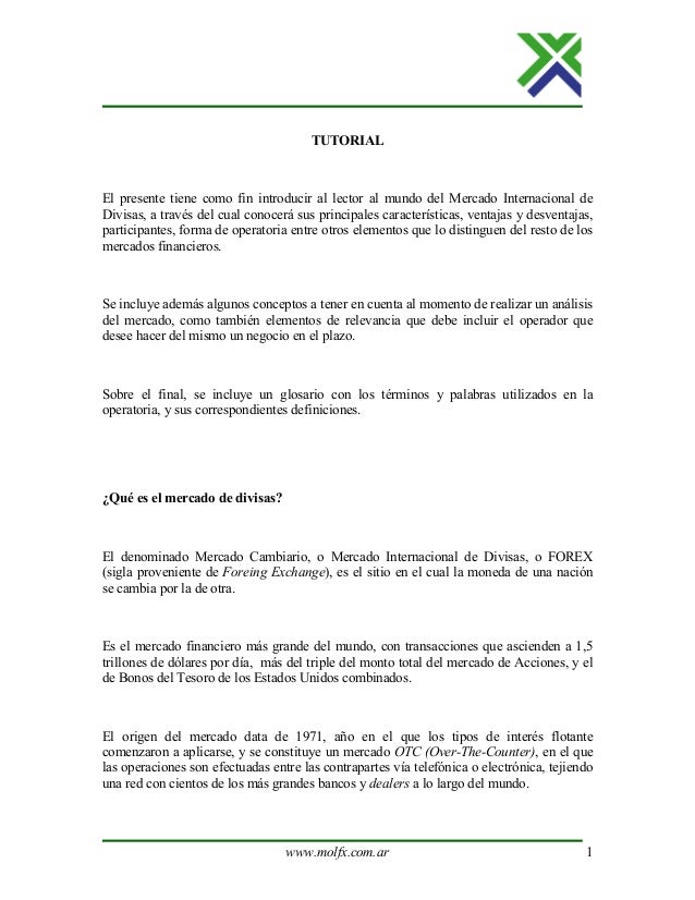 El mercado internacional de divisas forex