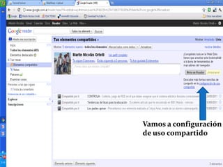 Vamos a configuración de uso compartido
