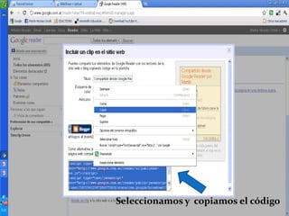 Seleccionamos y copiamos el código