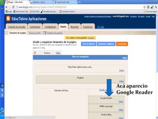 Acá aparecioGoogle Reader