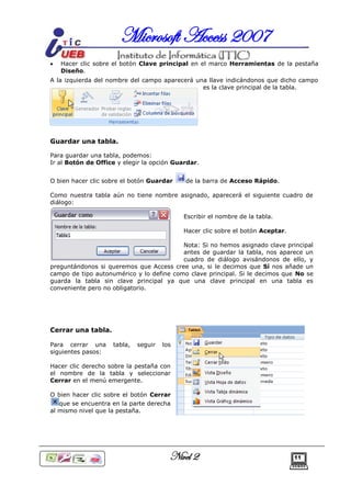 Tutorial de Microsoft ACCESS 2007 | PDF