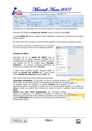 Tutorial de Microsoft ACCESS 2007 | PDF