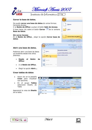 Tutorial de Microsoft ACCESS 2007 | PDF