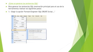 Tutorial de my sql workbench | PPTX