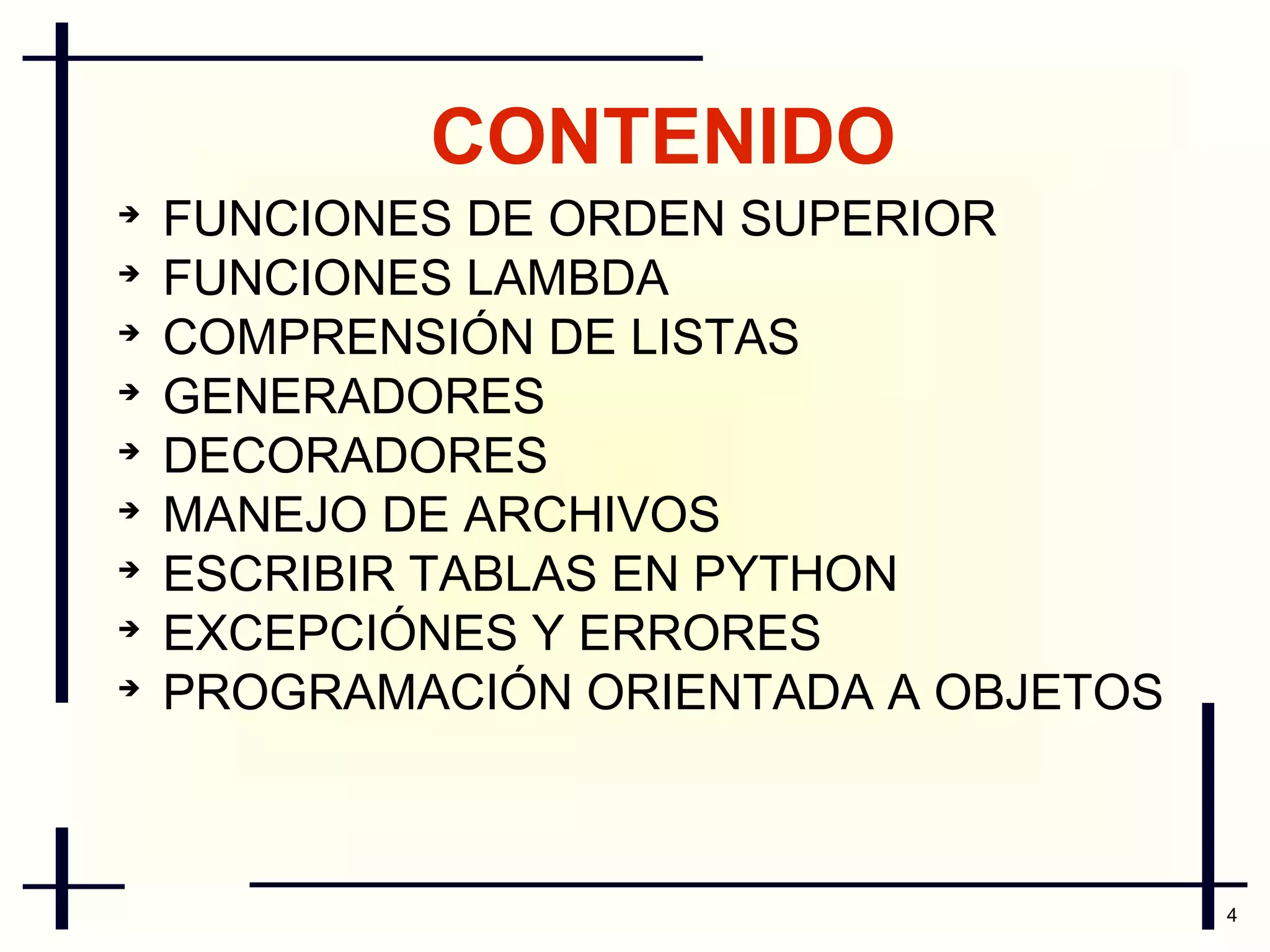 CONTENIDO
MATRICES
●
CREACIÓN DE MATRICES
●
MATRICES (Operaciones básicas: Producto
cruz)
●
MATRICES (Operaciones básicas:
Determinantes)
●
POLINOMIOS
●

4

 
