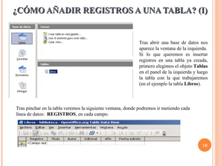 Tutorial de OpenOffice Base | PPT
