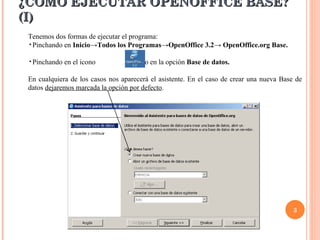 Tutorial de OpenOffice Base | PPT
