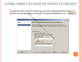Tutorial de OpenOffice Base | PPT