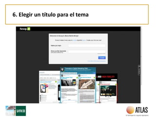 6. Elegir un título para el tema
 