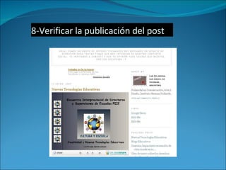 8-Verificar la publicación del post 