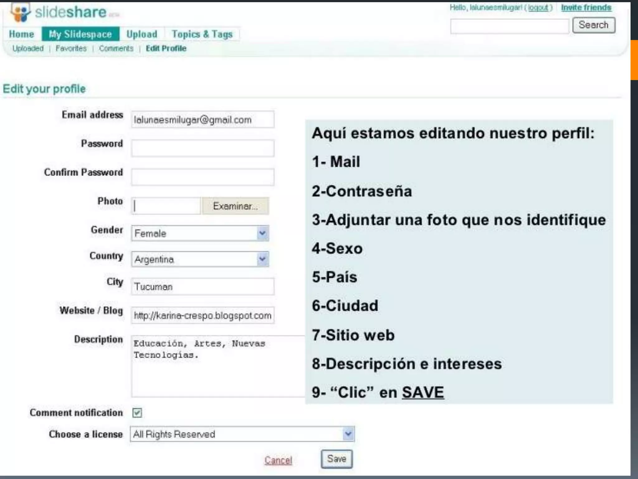 Tutorial de slideshare