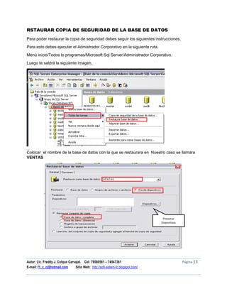 Tutorial de sql server 2000 | PDF