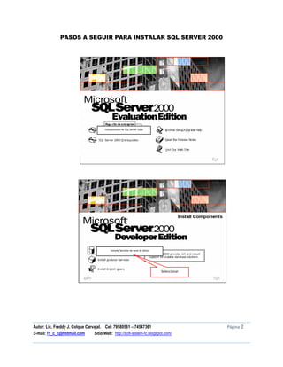 Tutorial de sql server 2000 | PDF