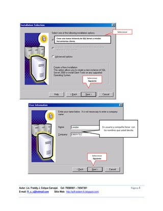Tutorial de sql server 2000 | PDF