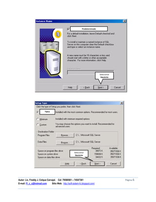 Tutorial de sql server 2000 | PDF