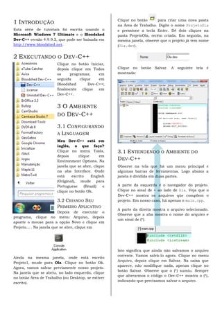 Tutorial dev cpp 001 - criação, leitura e alteração de arquivos | PDF