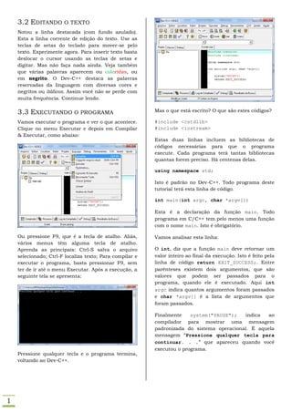 Tutorial dev cpp 001 - criação, leitura e alteração de arquivos | PDF