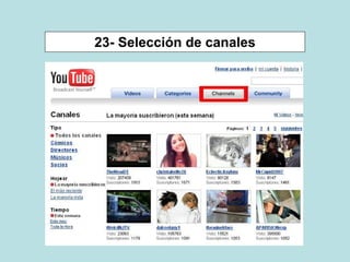 23- Selección de canales
 