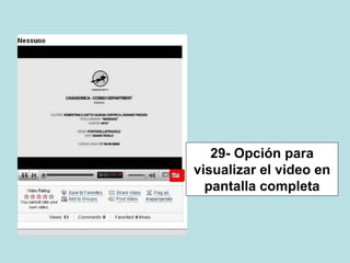 29- Opción para
visualizar el video en
pantalla completa
 