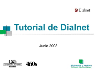 Tutorial de Dialnet Junio 2008 