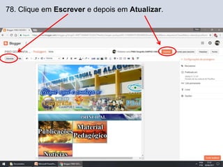 78. Clique em Escrever e depois em Atualizar.
 