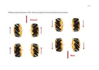 24 / 98
Different rotation directions of the wheel correspond to forward and backward movement:
 