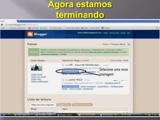 Agora estamos terminando