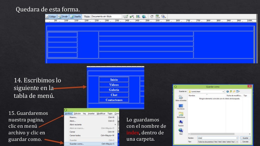 Tutorial dreamweaver (Menu basico)