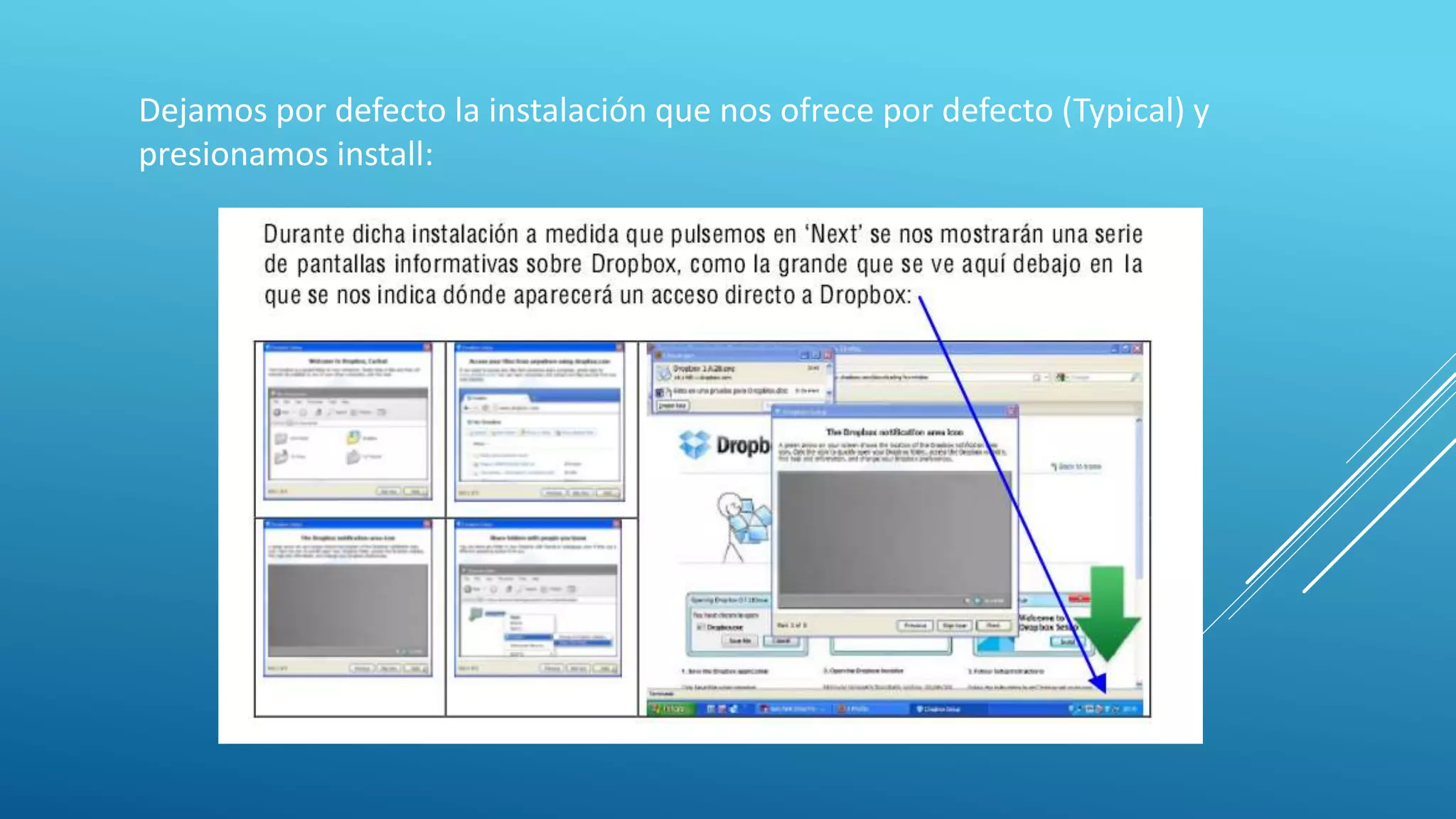Dejamos por defecto la instalación que nos ofrece por defecto (Typical) y
presionamos install:
 