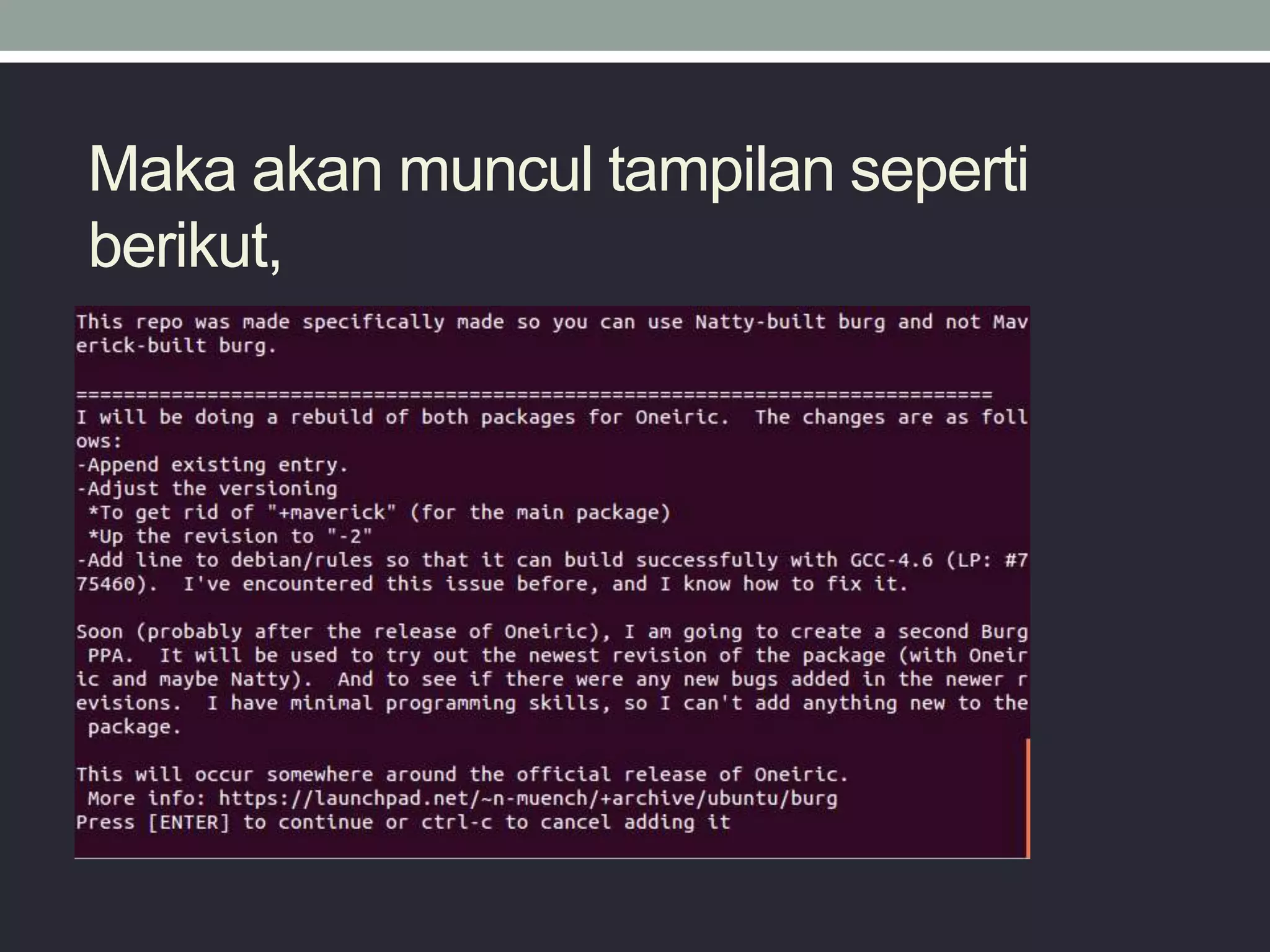 Maka akan muncul tampilan seperti
berikut,
 
