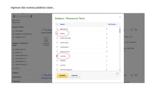 Ingresar dos nuevas palabras clave…