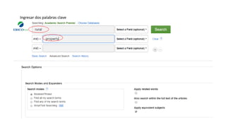 Ingresar dos palabras clave