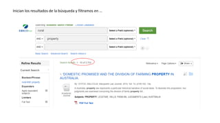 Inician los resultados de la búsqueda y filtramos en …