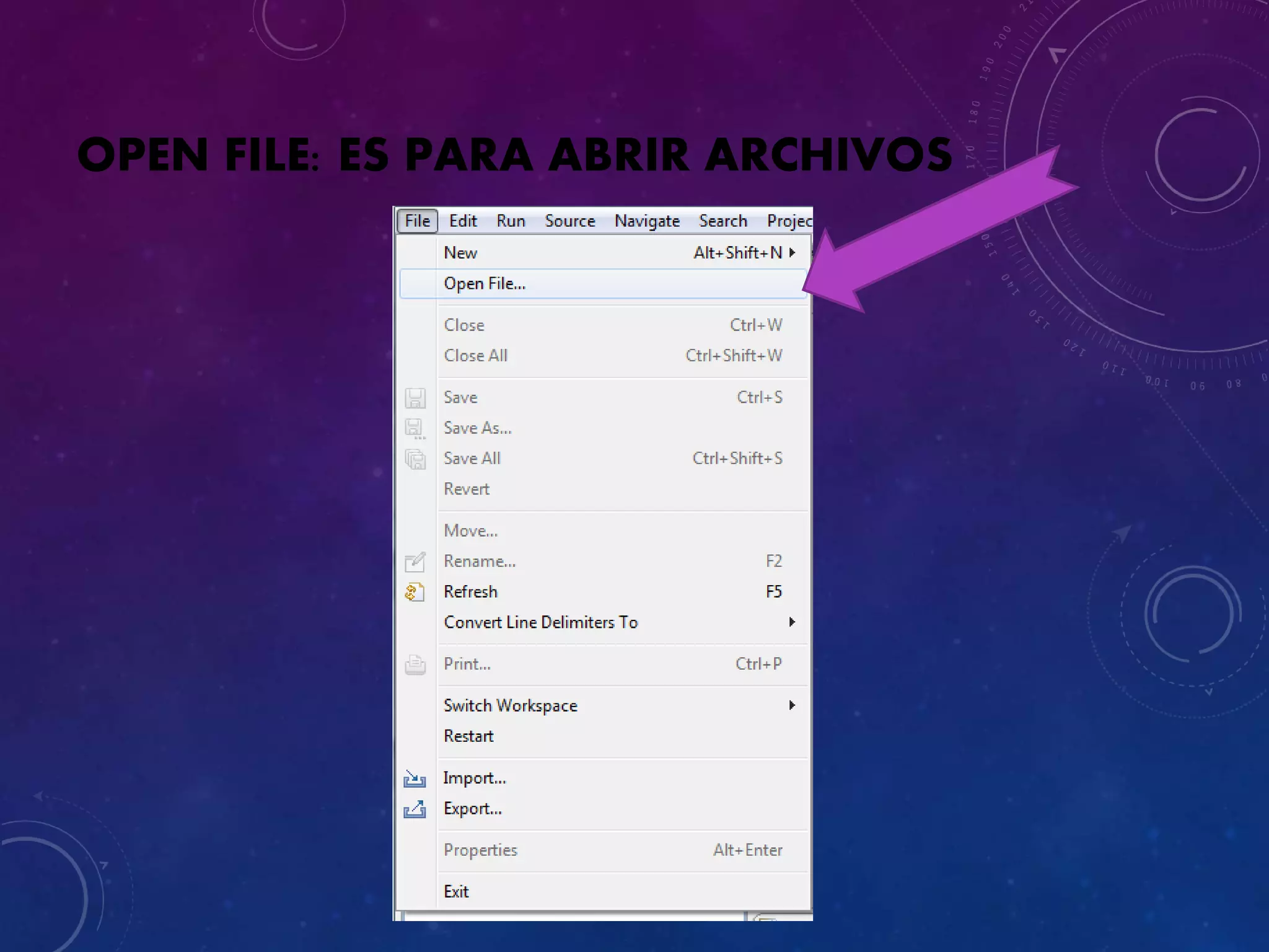 OPEN FILE: ES PARA ABRIR ARCHIVOS
 