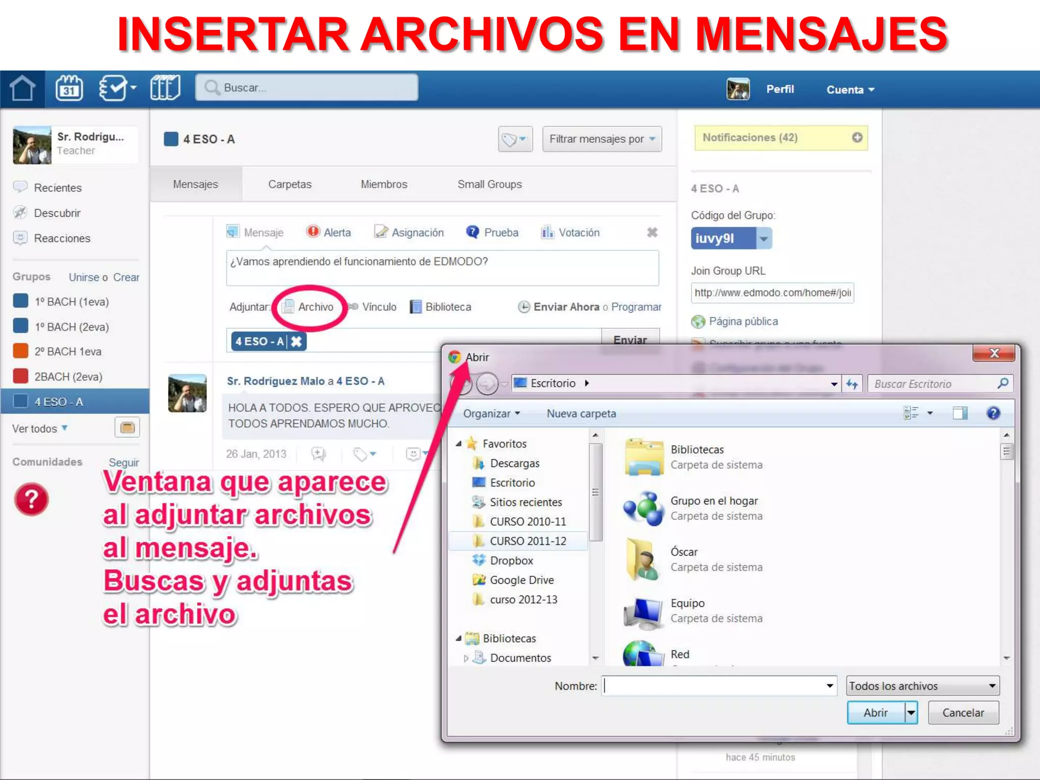 INSERTAR ARCHIVOS EN MENSAJES
 
